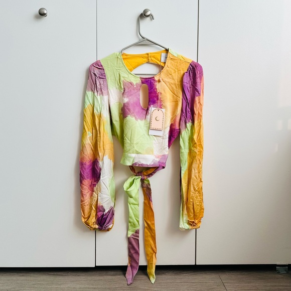 The Wolf Gang Levisa Key Hole Open Back Top NWT - Picture 11 of 15